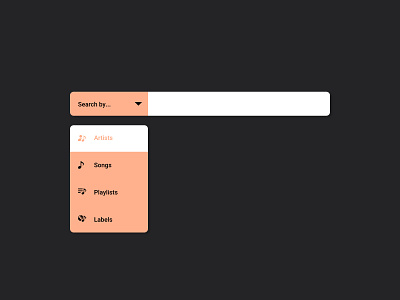 DailyUI::027 (Dropdown) adobe xd dailyui dailyui027 dailyui100 dropdown ui