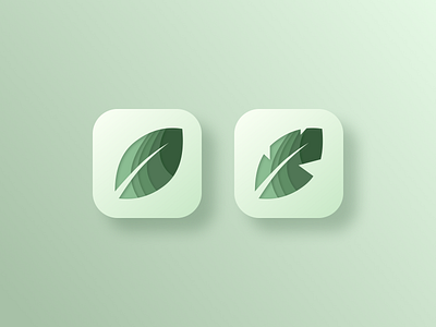 Daily UI 005: App Icon 005 app icon banana leaf branding calming clean daily ui daily ui 005 daily ui challenge design icon jungle layered leaf leaf motif logo minimalism mobile app ui vector