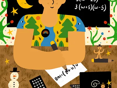 School kid childrens art design drawing education illustration