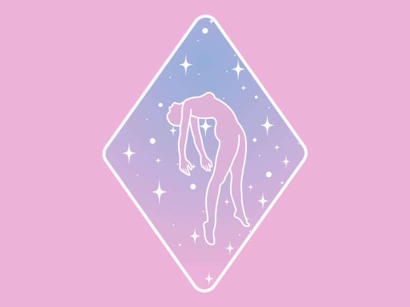 Não estamos sós animation character girl girl character lineart linework motion design sky stars