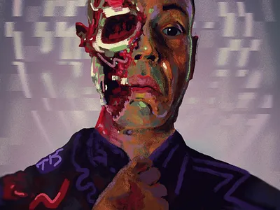 Face Off digital painting illustration tykoe