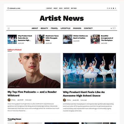 EmBe - Flexible Magazine WordPress Theme blog blogging creative estudiopatagon freebies google page speed magazine minimal modern personal seo speed super light tutorial tutorials