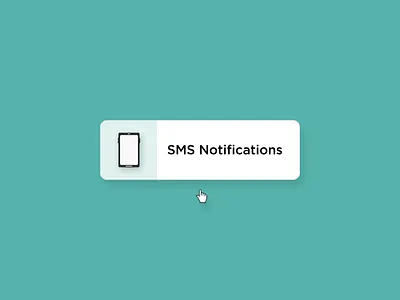 SMS Notifications - Hover State after effects animation design icon illustration logo microinteraction microinteractions ux vector