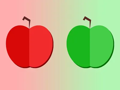 Fruitful Icons - Apples apple flat design fruit green icon red shapes stem