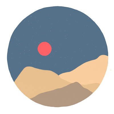 Red Moon art branding design flyer illustration landscape landscape illustration mountain mountains poster procreate