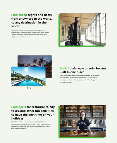 Airline Deals contrasting design green ui ux web web design webdesign