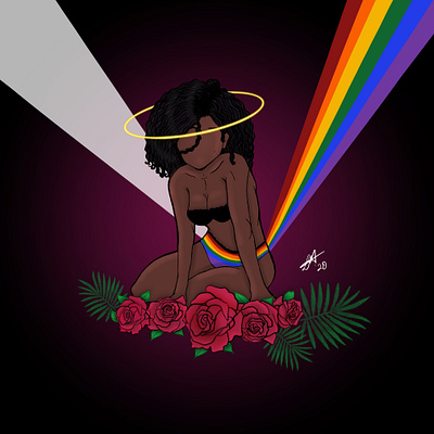 Prism afrocentric design digital digital art digitalart drawing illustration procreate rainbow