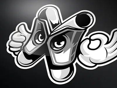 Gusset Mascot character custom gusset illustrator mascot mascot design racing roll cage vector