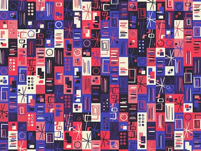 SigloXX digital art estampa generative geometric geometry illustration mid century pattern pattern design retro vector