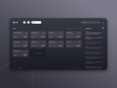 Trello Board Redesign challenge dark download free freebie freebie xd freebies interface minimal redesign saas app trello ui xd design