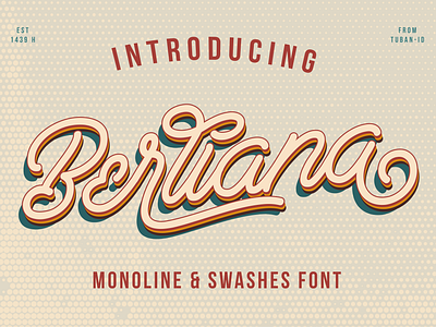 Berliana Monoline Font font font awesome font design font family freebie monoline typeface typeface. lettering typogaphy