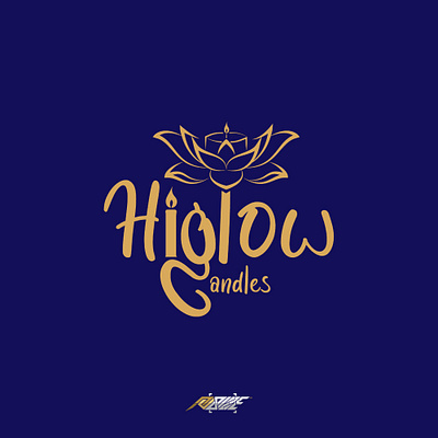 Higlow Candles Logo Concept branding candles design flat logo logo design minimalist