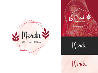 Meraki Beauty Salon Logo 2 beauty beauty salon branding bridal logo makeup artist salon