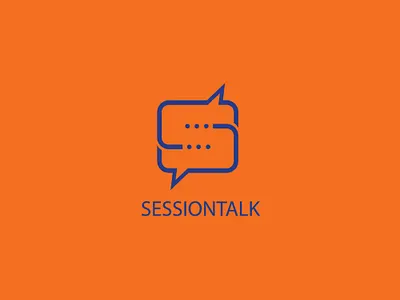 Session Talk Logo Concept branding chat flat logo logo design minimalist s letter logo talk