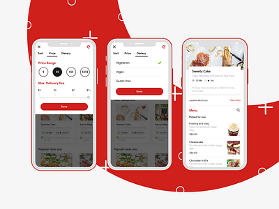 Price & Dietary Filtering Screens For Customer Food Delivery App food app food delivery app uiuxdesign