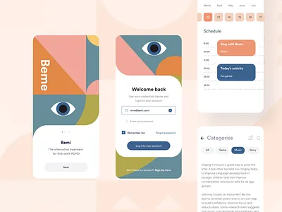 Bemi adhd app for kids idea ui userinterface ux