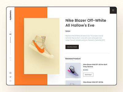 Sneakers Shop Exploration clean dashboard design landing page modernism orange shop sneakers typography ui ux uidesign web design