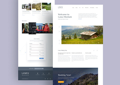 Lawu Mountain Landing Page clean clean design design flat haiking indonesia landing landing page montain ui uiux web webdesign