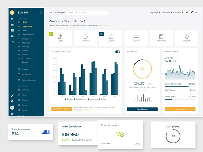 Epic HR Management Admin Dashboard and ui kit admin admin dashboard admin design admin template angular angular admin template bootstrap dark hrms html job board job portal laravel light project management react rtl support