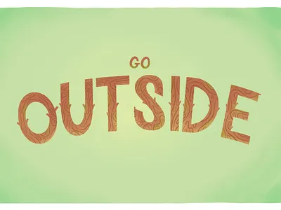 Go outside ipad lettering