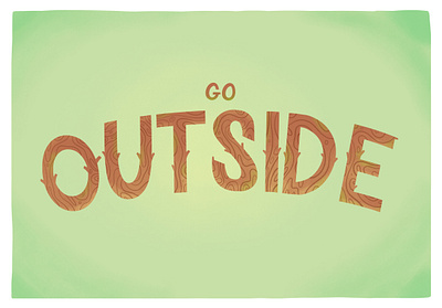 Go outside ipad lettering