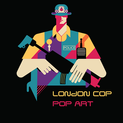 London Cop cop illustraion london vector