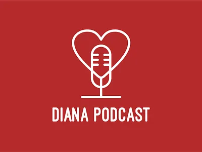 Diana Podcast minimalist logo design brand business design logo logo design minimalist podcast simple