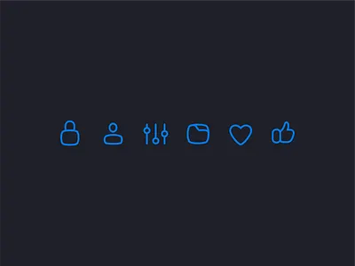 Icon Exploration folder heart icon icon design icon set iconography icons iconset like lock person settings thumbs up user