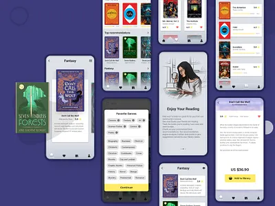 Ebook app + design system app book components design system ebook ebooks element product design reading ui ui design ui kit ux ux design