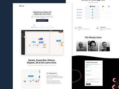 Qinaps Website - Saas workbook app branding landing saas ui