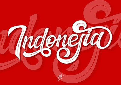 INDONESIA affinity designer branding clean design handlettering illustration lettering logo logo design typography