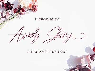 Awely Shiny - Handwritten Font calligraphy casual classy elegant feminime handdrawn handlettering handwritten ligature logotype luxury modern signature stylish whimsical
