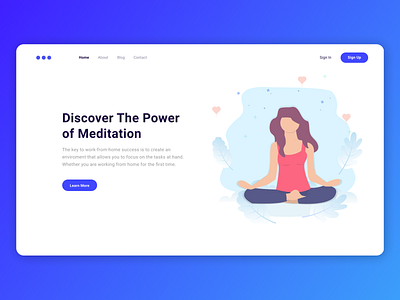 Meditation App Landing Page Concept 2 adobe xd alifemu homepage landing page medication medication app medication app landing page medication landing page web theme yoga and medication yoga app yoga app landing page yoga landing page