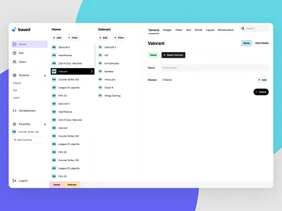 Database Dashboard | Web App content control dashboard dashboard ui database hierarchy overview tool web web app