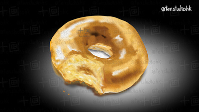Vector Painting of a Donut bread breakfast cake dessert donut food food illustration foodart illustration oilpainting original realistic speedpaint vector 上色 插画 油画 甜甜圈 绘画 艺术