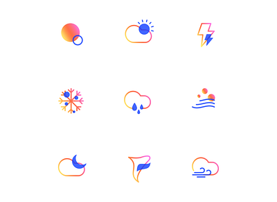 WEATHER design flat graphic icon ui ux vector