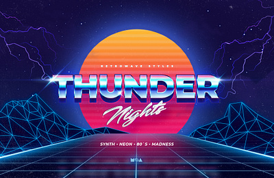 80s Retro Text Effects 1980s 3d 80`s 80s effect effects label logo mockup neon new photoshop retro retrowave style styles synth synthwave text wave