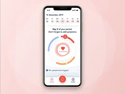 Female Health Tracking App animation appdevelopment design female health health app health care health tracking ios mobile app period period tracker symptoms tracker app ui ux woman app yalantis