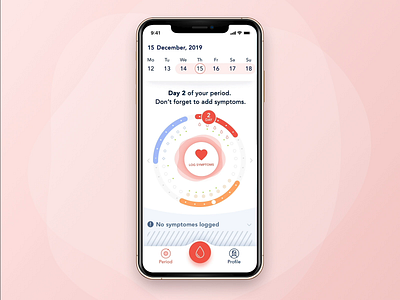 Female Health Tracking App animation appdevelopment design female health health app health care health tracking ios mobile app period period tracker symptoms tracker app ui ux woman app yalantis