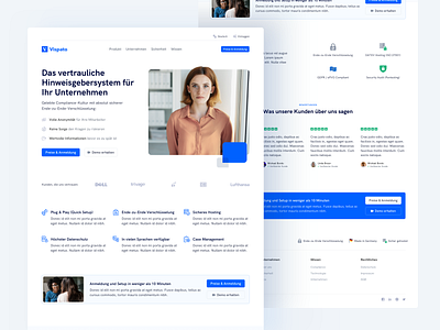 💙 Vispato Homepage Full View data privacy düsseldorf homepage landingpage saas saas company software as a service software company ui ux webdesign website whitespace