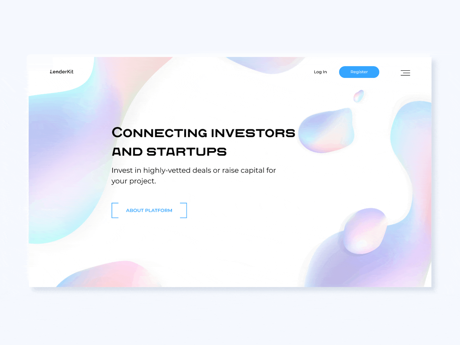 LenderKit alternative theme animation crowdfunding design fintech homepage icon responsive ui ux