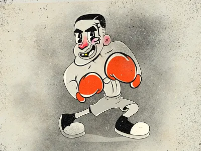 Mike Tyson 1930 1930s 1940 1940s boxer boxing cartoon character mid century mid century midcentury mike tyson old cartoon old school pop art retro retro illustration texture tyson vintage vintage inspired