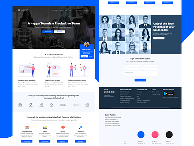 Sales Website blue colorful colors dailyui design sale sales sales dashboard sales page sales tool sales website salesforce ui ux website website concept website design