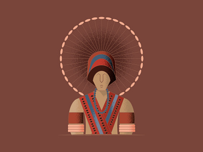 Angami tribesman 2d 2d art 2d character adobe illustrator angami tribe designdaily flat flat illustration graphic humanillustration illustration illustration design india indian tribe texture tribal tribe vector