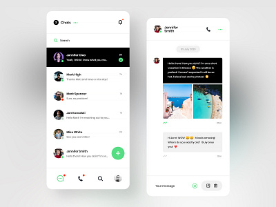 #21 Messenger - MobileApp Concept android app app design chat chatting clean consultation design flat graphic iphone message messenger minimalism mobile talk text typing ui ux