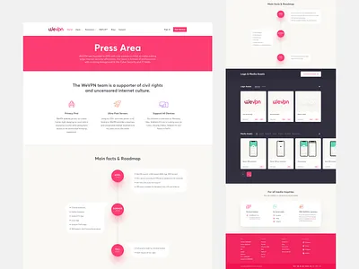 WeVPN Media Center download dribbble best shot graphic design media media center media kit media logo media page product design product page secure trendy ui ux design user experience design user interaction user interface design visual design vpn vpn app vpn service