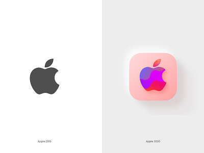 Apple logo 2020 2020 apple colour figma illustrations logo logodesign mirror rethinking ui