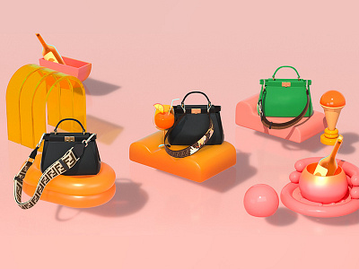 FENDI SS20 Strap You - Style frame- 3d c4d cinema4d italy octane