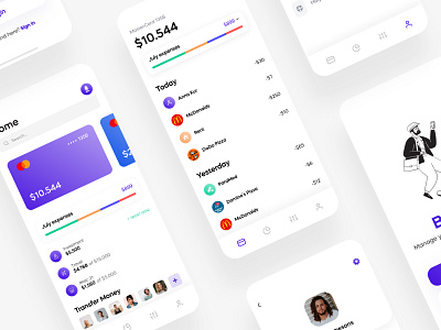 Finance Mobile App app banking design dribbble figma finance flat ios minimal mobile ui uidesign ux wallet web