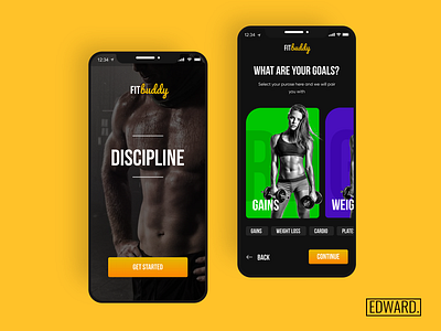 FITbuddy 💪🏽 app design interaction invisionapp invisionstudio ui ui design uiux ux uxdesign